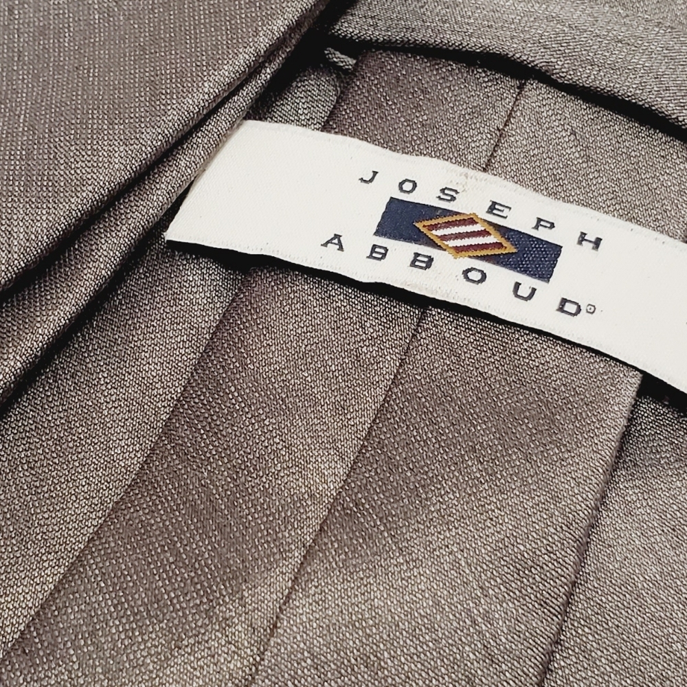 Joseph Abboud Necktie Solid Gray Pattern Men's Si… - image 3